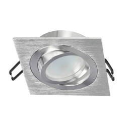 CERI 1 SQ Silver IP20 square silver polished ceiling spot luminaire EDO777137 Edo Solutions