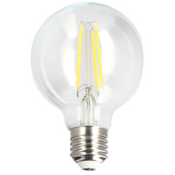 DARI LED Filament decorative light bulb 7W, E27, 4000K, 806lm, 230V, CLEAR G80, EDO777632