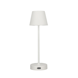 NELI table lamp, 2.7W LED, white, with 2200mAh battery, IP54, warm color, 200lm, 33cm, EDO777642 EDO Solutions