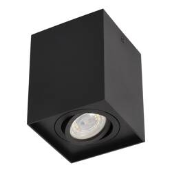 PALLAD 1 Black GU10 square black EDO777108 surface mounted spot ceiling luminaire EDO Solutions