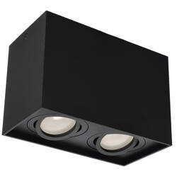 PALLAD 2 Black surface-mounted ceiling cube 2xGU10 square black EDO777110 Edo Solutions