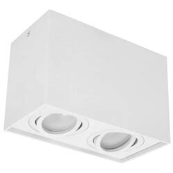 PALLAD 2 White 2xGU10 square surface mounted ceiling spot luminaire white EDO777111 Edo Solutions