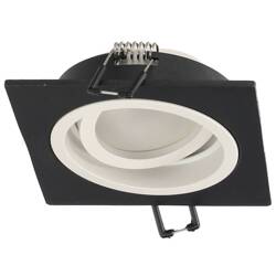 Recessed ceiling spot luminaire, TULID SQ Black White, GU10, IP20, square, black, white ring, EDO777534 EDO Solutions