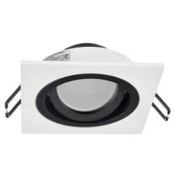 Recessed ceiling spot luminaire, TULID SQ White Black, GU10, IP20, square, white, black ring, EDO777449 EDO Solutions