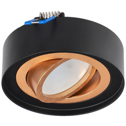 SKAND MINI 1 Black Gold IP20 round white ceiling spot luminaire EDO777547 Edo Solutions