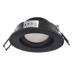 TULID OV Mat Black IP20 round matte black recessed ceiling spot luminaire EDO777445 EDO Solutions