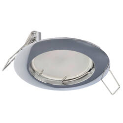 ZIVA Chrome IP20 round chrome recessed ceiling spot luminaire EDO777309 Edo Solutions