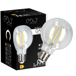 Żarówka dekoracyjna DARI LED Filament 7W, E27, 4000K, 806lm, 230V, CLEAR G80, EDO777632 EDO Solutions