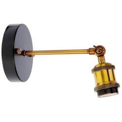 LOFT NAVIS E27 black brass wall lamp EDO777183 Edo Solutions