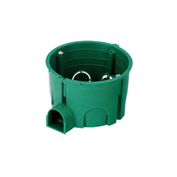 Flush-mounted junction box Ø60 shallow with screws green EDO777893 EDO Technic