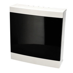 Surface-mounted distribution board 24 modules (2x12) white tinted doors EDO777848 EDO Technic