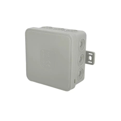 Puszka elastyczna natynkowa 75x75x41mm IP54 12 wlotów klik z osłabieniami szara V5 EDO777911 EDO Technic