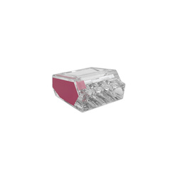 Installation connector for solid wires, 4× 0.5–2.5 mm², red – EDO204 EDO Technic