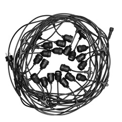 Garden light bulb garland DANDA 20xE27 20m IP54 waterproof black EDO777467 Edo Solutions Garden Line