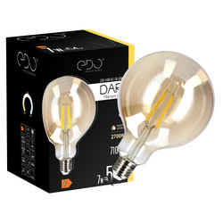 Żarówka dekoracyjna DARI LED Filament 7W, E27, 2700K, 710lm, 230V, GOLD, G125, EDO777636 EDO Solutions