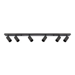 MALGA 6 Black spot surface-mounted strip luminaire 6xGU10 black EDO777351 Edo Solutions