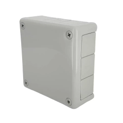 Surface-mounted junction box 118x118x46mm IP55 12 entries rubber grommets grey VP-51 EDO777931 EDO Technic