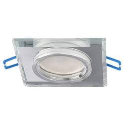 CRYSTAL Silver IP20 square silver glass spot ceiling luminaire EDO777130 Edo Solutions
