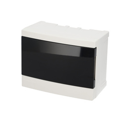 Surface-mounted distribution board 6 modules (1x6) white tinted doors EDO777840 EDO Technic