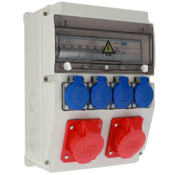 Rozdzielnica budowlana wyposażona ASTAT 221 Plus "A" IP65 2x16A/5P, 4x230V SCHUKO IP44, wyłączniki Hager, EDO777221 EDO Solutions