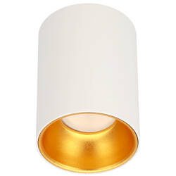 ZAMA White Gold GU10 round white, gold center IP20 surface-mounted ceiling spot luminaire EDO777342 EDO Solutions