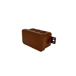 Puszka elastyczna natynkowa 80x45x41mm IP54 8 wlotów klik z osłabieniami brąz V8 EDO777922 EDO Technic