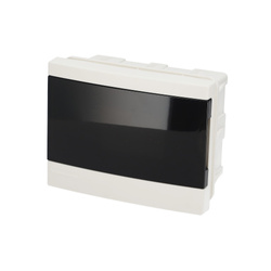 Recessed distribution board 6 modules (1x6) white doors tinted EDO777839 EDO Technic