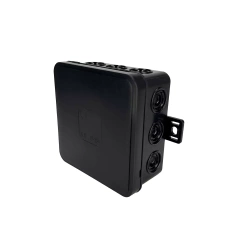 Flexible Surface-Mounted Junction Box 85x85x41mm IP54 12 entries click lid black V6 EDO777916 EDO Technic