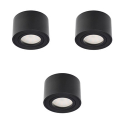 Set of 3x ZALDA OV Black IP20 EDO777450 + 3x GARI LED INSERT 4,8W 3000K EDO777639, EDO Solutions
