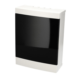 Surface-mounted distribution board 16 modules (2x8) white tinted doors EDO777846 EDO Technic