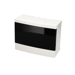 Surface-mounted distribution board 8 modules (1x8) white tinted doors EDO777842 EDO Technic