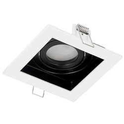 RUTEN 1 White IP20 square white-black recessed ceiling spot luminaire EDO777128 Edo Solutions