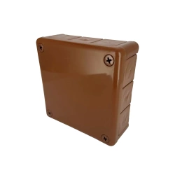 Surface-mounted junction box 118x118x46mm IP55 12 entries rubber grommets brown VP-51 EDO777930 EDO Technic