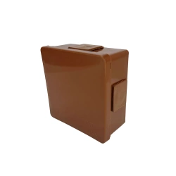 Puszka hermetyczna natynkowa 86x86x40mm IP55 4 wloty klik dławiki gumowe brąz VP-01 EDO777906 EDO Technic