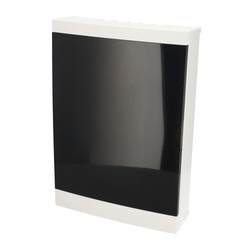 Surface-mounted distribution board 36 modules (3x12) white tinted doors EDO777850 EDO Technic