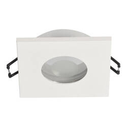 OPIL SQ White bathroom ceiling light, GU10/GX5.3, IP44, recessed luminaire, square, white, EDO777336 EDO Solutions