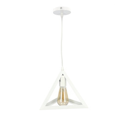 HAREN White TR E27 matte white pendant lamp EDO777179 Edo Solutions