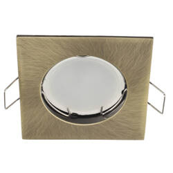 RAMI Brass GU10 IP20 recessed square brass ceiling luminaire EDO777318 EDO Solutions