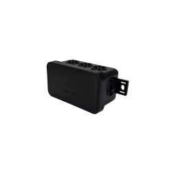 Puszka hermetyczna elastyczna natynkowa 80x45x41mm IP54 8 wlotów klik z osłabieniami czarna V8 EDO777924 EDO Technic