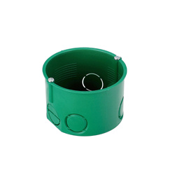 Flush-mounted end box fi 60 shallow with screws green EDO777895 EDO Technic
