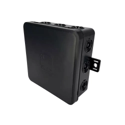 Flexible surface-mounted junction box 100x100x41mm IP54 12 entries click lid black V7 EDO777920 EDO Technic