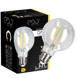 Żarówka dekoracyjna DARI LED Filament, 7W, E27, 3000K, 806lm, 230V, CLEAR G80, EDO777631 EDO Solutions