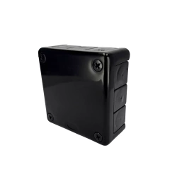 Puszka hermetyczna natynkowa 98x98x42mm IP55 12 wlotów dławiki gumowe czarna VP-41 EDO777928 EDO Technic