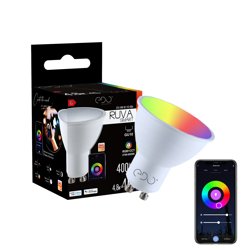 Żarówka RUVA Smart LED, zmiana barwy, GU10 4,8W RGB+CCT 2700-6500K 400lm 120st WiFi Tuya Smart EDO777637 EDO Solutions