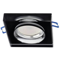 CRYSTAL Grande Black IP20 square black thick glass ceiling spot luminaire EDO777133 Edo Solutions