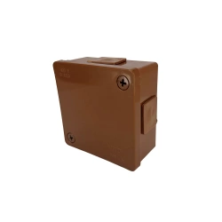 Puszka natynkowa 86x86x40mm IP55 4 wlotów 2-wkręty, dławiki gumowe brąz VP-21 EDO777908 EDO Technic