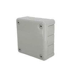 Surface-mounted junction box 98x98x42mm IP55 12 entries rubber grommets grey VP-41 EDO777927 EDO Technic