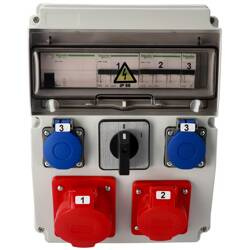 Pre-wired Site Distribution Board EDO ASTAT 394 Standard Plus IP65 32A/5P 16A/5P 2x230V (Type E) IK08 0-1(32A) Schneider Modules