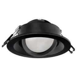IRID Black IP20 recessed ceiling luminary round black EDO777136 Edo Solutions
