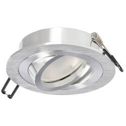 CERI 1 OV Silver IP20 round silver recessed ceiling spot luminaire EDO777140 Edo Solutions